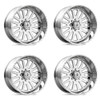 Set 4 American Force AFW F20 Atom SS 24x12 6x5.5 Polished Wheels 24" -40mm Rims