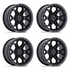 Set 4 20" Fuel FC896 Heathen Gloss Black Gloss Gunmetal Lip 20x9 6x135 20mm Rims Offroad Truck SUV Wheels