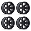 Set 4 20" Fuel FC896 Heathen Matte Black 20x9 Wheels 6x135 1mm Truck SUV Rims