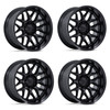 Set 4 20" Fuel FC904 Lynx Blackout 20x9 Wheels 5x5 (5x127) 1mm Offroad Truck Rims