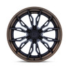 Set 4 22" Fuel FC404 Mutiny Matte Black W Gloss Bronze Lip 22x10 8x6.5 -18mm Rims Lifted Offroad Truck Wheels