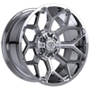 Set 4 20" Edge Off Road 302C Chrome Plated Wheels 20x9 5x5 5x5.5 0mm Truck Rims
