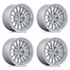 Set 4 17" Fuel FC905 Ascend Gloss Silver Machined Face 17x9 Wheels 6x5.5 1mm Rims Offroad Truck SUV Wheels