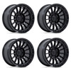 Set 4 17" Fuel FC905 Ascend Matte Black Gloss Black Lip 17x9 Wheels 6x135 1mm Rims Offroad Truck SUV Wheels