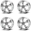 Set 4 American Racing AR605 Torq Thrust M 17x8 5x4.5 Chrome Wheels 17" 30mm Rims
