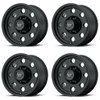 Set 4 American Racing AR172 Baja 17x8 8x6.5 Satin Black Wheels 17" 0mm Rims