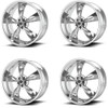 Set 4 17" American Racing AR605 Torq Thrust M 17x7.5 5x115 Chrome Wheels 45mm