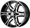 Set 4 American Racing AR893 Mainline 20x8.5 5x5 Black Machined Wheels 20" 35mm