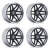 Set 4 20" Fuel FC408 Flight Gloss Gunmetal Chrome Lip 20x10 6x5.5 -18mm Wheels