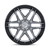 20" Fuel FC408 Flight Chrome W/ Gloss Black Lip 20x10 6x5.5 (6x139.7) -18mm Rim Lifted Offroad Truck SUV Wheel