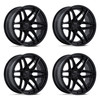 Set 4 20" Fuel FC408 Flight Matte Black W/ Gloss Black Lip 20x9 6x135 1mm Wheels Offroad Truck SUV Rims
