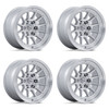 Set 4 17" Fuel FC902 Spur Gloss Silver W/ Machined Face 17x9 6x5.5 -12mm Wheels Lifted Truck SUV Rims