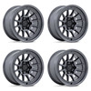 Set 4 17" Fuel FC902 Spur Gloss Gunmetal 17x8.5 Wheels 6x135 25mm Offroad Rims