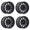 Set 4 17" Fuel FC902 Spur Matte Black 17x9 Wheels 6x5.5 (6x139.7) 1mm Truck Rims Offroad SUV Wheels