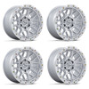 Set 4 18" Fuel FC881 Surge Gloss Silver W/ Machined Face 18x9 6x5.5 20mm Wheels Offroad Truck SUV Rims
