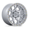 Set 4 17" Fuel FC908 Puma Gloss Silver Machined Face 17x9 Wheels 5x5 -12mm Rims Lifted Offroad Truck Wheels