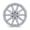 20" Fuel FC887 Circuit Gloss Silver W/ Machined Face 20x9 6x5.5 (6x139.7) 1mm Rim Offroad Truck SUV Wheel