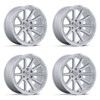 Set 4 20" Fuel FC887 Circuit Gloss Silver W/ Machined Face 20x9 6x135 20mm Wheels Offroad Truck SUV Rims