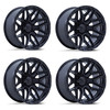 Set 4 22" Fuel FC885 Injector Matte Black 22x9 Wheels 8x6.5 1mm Offroad Truck Rims