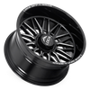 22" Lock X-Treme Apex Gloss Black Milling 22x10 Wheel 6x135 6x5.5 18mm Truck Rim