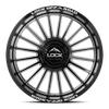Set 4 22" Lock Extreme Invasion Gloss Black Milling 22x10 8x170 18mm Truck Rims Offroad Wheels