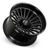 Set 4 20" Lock Extreme Invasion Gloss Black Milling 20x10 8x6.5 18mm Truck Rims