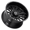 20" Lock X-Treme Striker Gloss Black Milling 20x9 Wheel 8x170 1mm Truck Rim