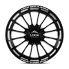 Set 4 20" Lock Extreme Striker Gloss Black Milling 20x9 8x170 1mm Truck Wheels