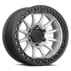 Set 4 17" Lock Offroad Trail Silver W Matte Black Ring 17x8.5 6x5.5 25mm Wheels Offroad Truck SUV Rims