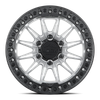 17" Lock Offroad Trail Matte Silver W Matte Black Ring 17x9 Wheel 6x5.5 12mm Rim
