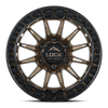 Set 4 20" Lock Offroad Trail Matte Bronze Matte Black Ring 20x10 6x5.5 18mm Rims Offroad Truck SUV Wheels