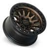 Set 4 20" Lock Offroad Trail Matte Bronze Matte Black Ring 20x10 6x5.5 18mm Rims Offroad Truck SUV Wheels