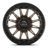 Set 4 17" Lock Offroad Trail Bronze W Matte Black Ring 17x8.5 6x5.5 25mm Wheels Offroad Truck SUV Rims