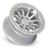 Set 4 17" Lock Offroad Trail Machine Clear Coat 17x9 Wheels 5x5 (5x127) 12mm Rims