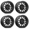 Set 4 20" Lock Offroad Trail Matte Black W Matte Black Ring 20x9 8x170 1mm Rims Offroad Truck Wheels
