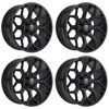 Set 4 22" Edge Off Road 302B Gloss Black Wheels 22x12 5x5 5x5.5 -44mm Truck Rims