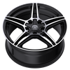 16" Edge Street 354MB Gloss Black Machined Face Wheel 16x7.5 5x100 5x4.5 40mm Rim