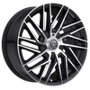 Set 4 17" Edge Street 355MB Black Machined Face 17x7.5 5x4.5 5x120 40mm Wheels