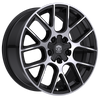 Set 4 17" Edge Street 356MB Black Machined Face 17x7.5 5x4.5 5x120 40mm Wheels