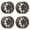 Set 4 20" American Racing Ar955 Stampede Matte Bronze 20x11 5x4.5 50mm Wheels