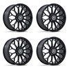 Set 4 24" Asanti Black AB051 Envoy Gloss Black 24x10 Wheels 5x112 5x120 35mm Rims