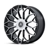 24" Asanti Black AB051 Envoy Black Machined Face 24x10 Wheel 5x112 5x120 35mm Rim