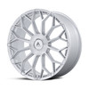Set 4 24" Asanti Black AB051 Envoy Silver Brushed Face 24x10 6x135 6x5.5 30mm Rims