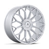 Set 4 24" Asanti Black AB051 Envoy Silver Brushed Face 24x10 5x112 5x120 35mm Rims