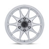 Set 4 17" Black Rhino BR038 Ronin Silver W/ Machined Face 17x8.5 6x135 0mm Rims Offroad Truck SUV Wheels