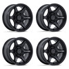 Set 4 17" Black Rhino Hard Alloys BR035 Kuma Matte Black 17x8.5 6x135 0mm Wheels Offroad Truck SUV Rims