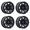 Set 4 17" Black Rhino BR037 Tembo Matte Black 17x8.5 6x5.5 (6x139.7) 0mm Wheels