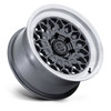 17" Black Rhino BR034 Graz Gunmetal W/ Machined Lip 17x8.5 Wheel 6x5.5 25mm Rim Offroad Truck SUV Wheel