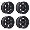 Set 4 17" Black Rhino Hard Alloys BR032 Echo Matte Black 17x8.5 6x135 0mm Wheels Offroad Truck SUV Rims