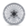Set 4 17" Black Rhino BR036 Basin Silver W/ Machined Face 17x8.5 6x4.5 25mm Rims Offroad Wheels